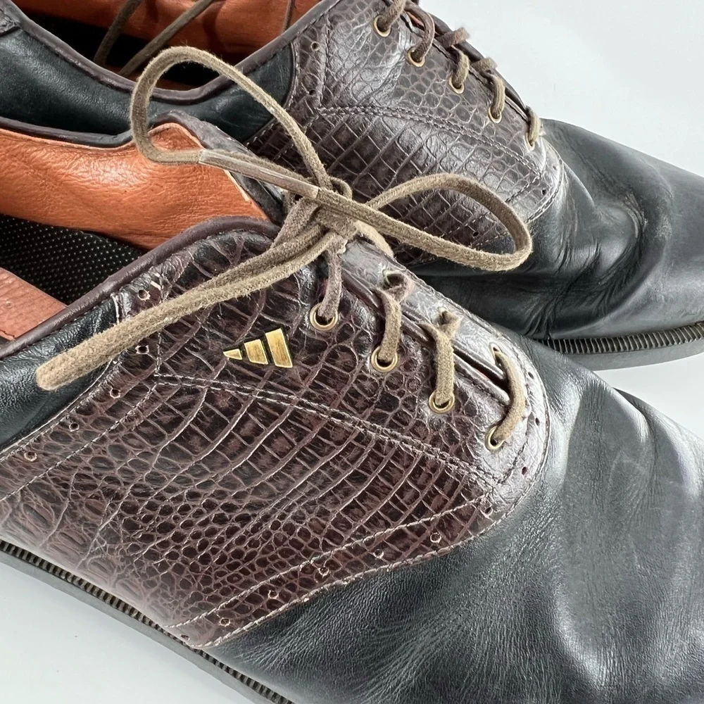 Adidas Trosion Z- Traction brown black leather shoes 14 fitfoam